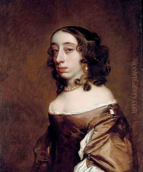 Portrait of a lady from the Popham family Oil Painting by Sir Peter Lely