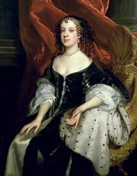 Portrait of Catherine of Braganza 1638-1705 Oil Painting by Sir Peter Lely