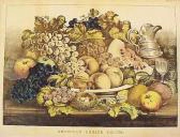 American Choice Fruits (conningham 111) Oil Painting by Currier & Ives Publishers