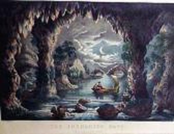 The Enchanted Cave Oil Painting by Currier & Ives Publishers