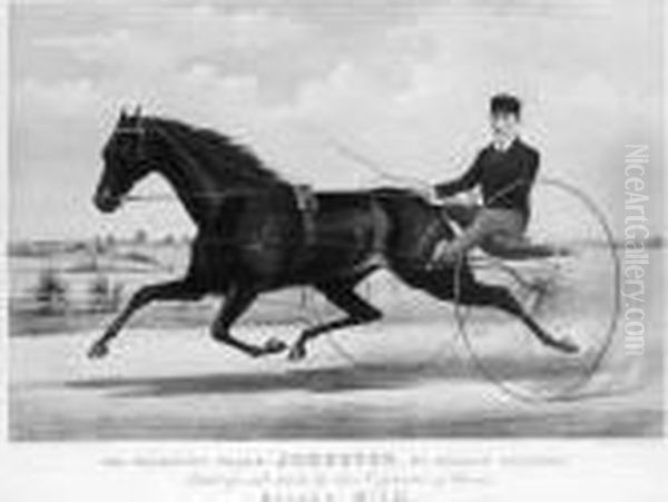 The Champion Pacer Johnston, By John Cameron (g. 1062) Oil Painting by Currier & Ives Publishers