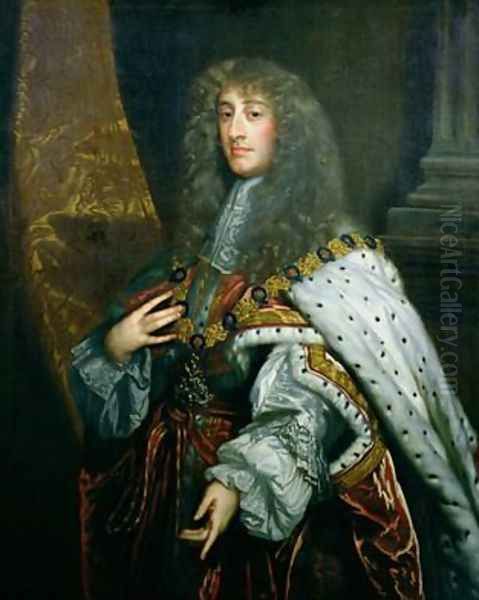 Portrait of James II 1633-1701 in Garter Robes Oil Painting by Sir Peter Lely