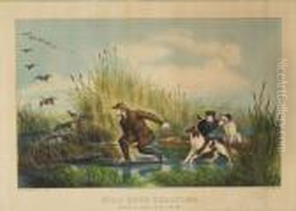 Wild Duck Shooting. Oil Painting by Currier