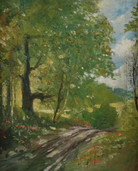 Country Lane In Spring Oil Painting by John Steuart Curry