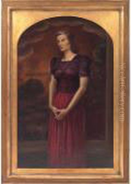 Kathleen Oil Painting by John Steuart Curry