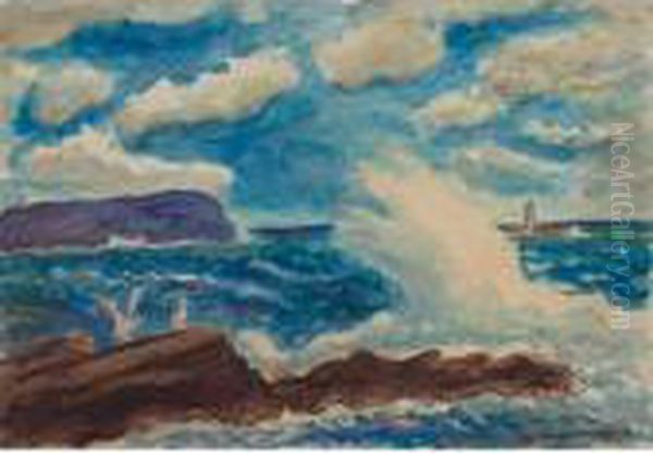 Maine Coast Oil Painting by John Steuart Curry