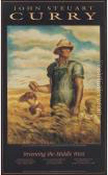 Inventing The Middle West Oil Painting by John Steuart Curry