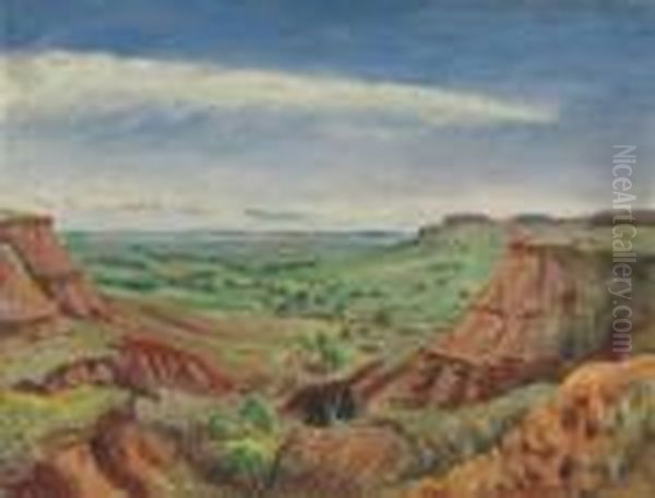 The Badlands Oil Painting by John Steuart Curry