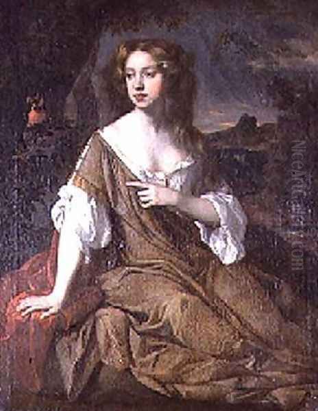 Portrait of a Lady in a Brown Cloak Oil Painting by Sir Peter Lely