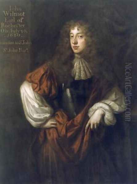 Portrait of John Wilmot 1647-80 2nd Earl of Rochester 2 Oil Painting by Sir Peter Lely