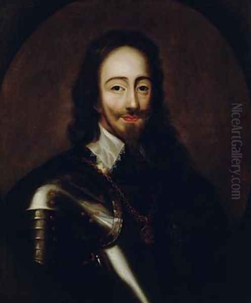 Portrait of Charles I in armour Oil Painting by Sir Peter Lely