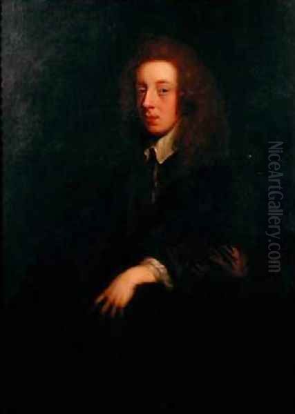 Portrait of the Poet Waller 1606-87 Oil Painting by Sir Peter Lely