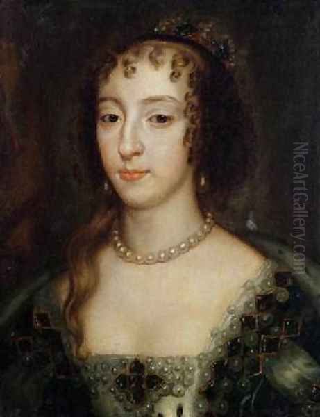 Queen Henriette Maria 1609-69 Oil Painting by Sir Peter Lely