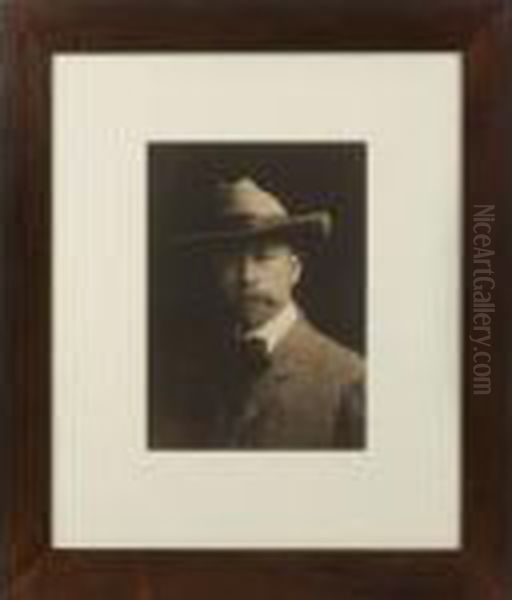 Self Portrait Oil Painting by Edward Sherrif Curtis