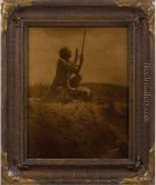 Prayer To The Great Mystery Oil Painting by Edward Sherrif Curtis