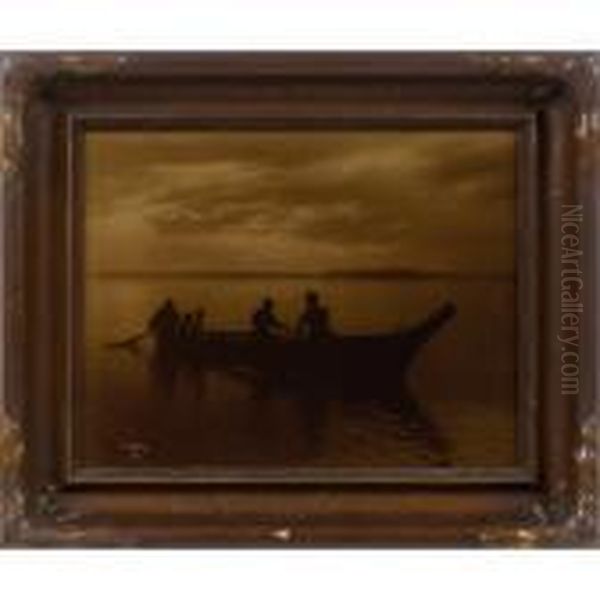 Homeward Bound Oil Painting by Edward Sherrif Curtis