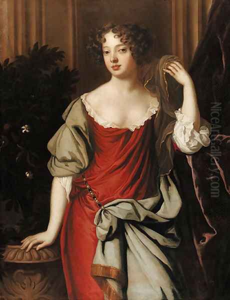 Portrait of Louise de Kerouaille, Duchess of Portsmouth (1649-1734) Oil Painting by Sir Peter Lely