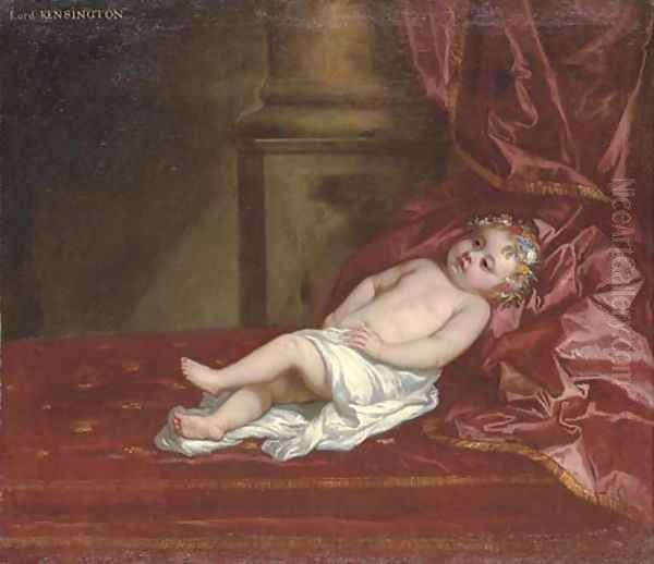 Portrait of a child, identified as Lord Kensington Oil Painting by Sir Peter Lely