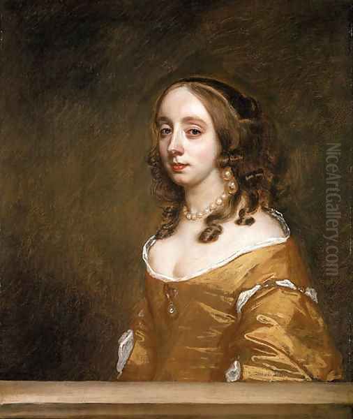 Portrait of a Lady of the Popham Family Oil Painting by Sir Peter Lely