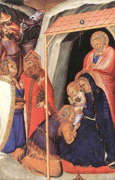 Adoration of the Magi c. 1340 Oil Painting by Pietro Lorenzetti