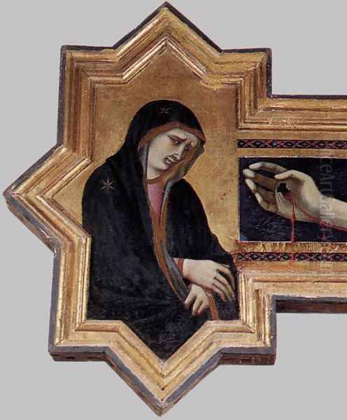 Crucifix (detail 2) c. 1320 Oil Painting by Pietro Lorenzetti