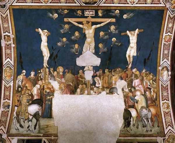 Crucifixion c. 1320 Oil Painting by Pietro Lorenzetti