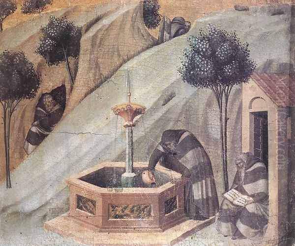 Elisha's Well 1328-29 Oil Painting by Pietro Lorenzetti