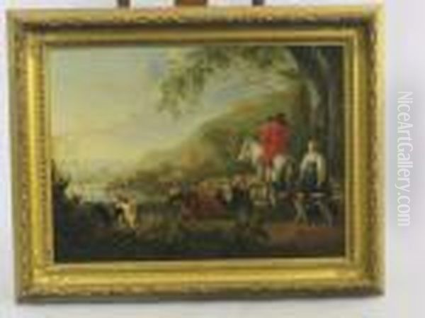 Drovers And Cattle By A River Oil Painting by Aelbert Cuyp