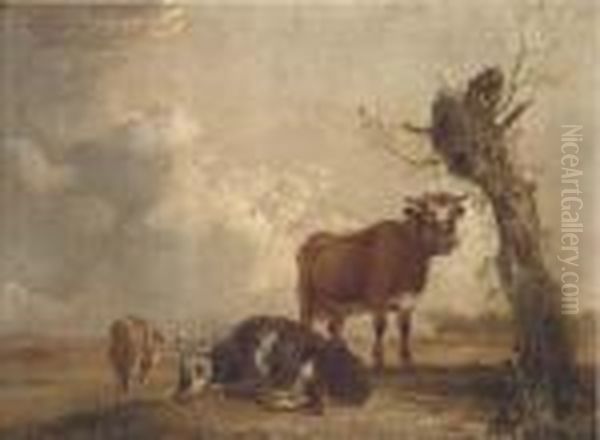 Cattle In A Landscape Oil Painting by Aelbert Cuyp