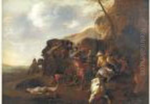 L'attaque Des Voyageurs Oil Painting by Aelbert Cuyp