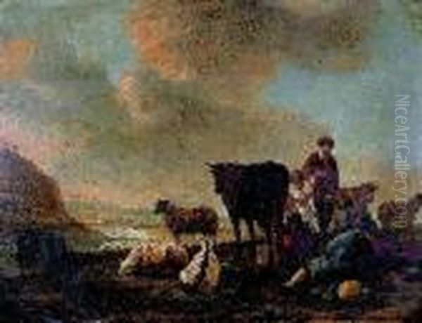 Bauernidylle. Oil Painting by Aelbert Cuyp