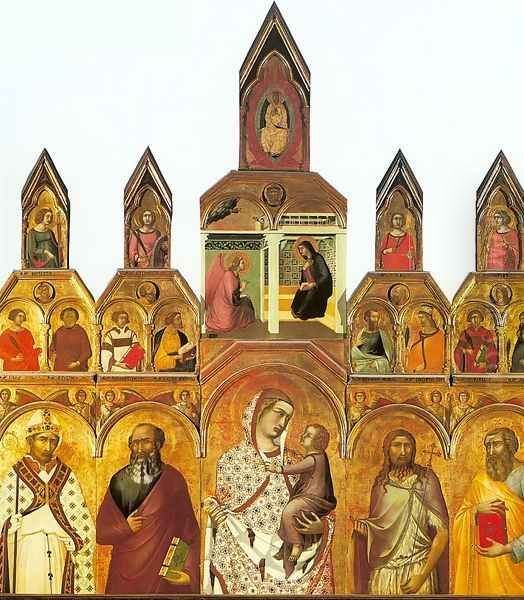 Polyptych 1320 Oil Painting by Pietro Lorenzetti