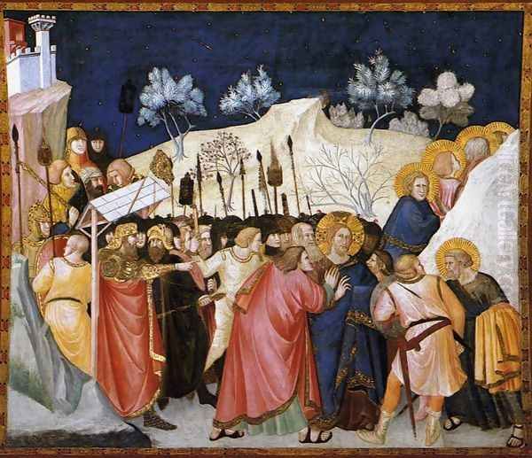 The Capture of Christ c. 1320 Oil Painting by Pietro Lorenzetti