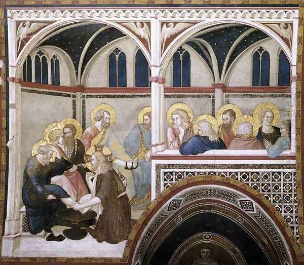 The Washing of the Feet c. 1320 Oil Painting by Pietro Lorenzetti