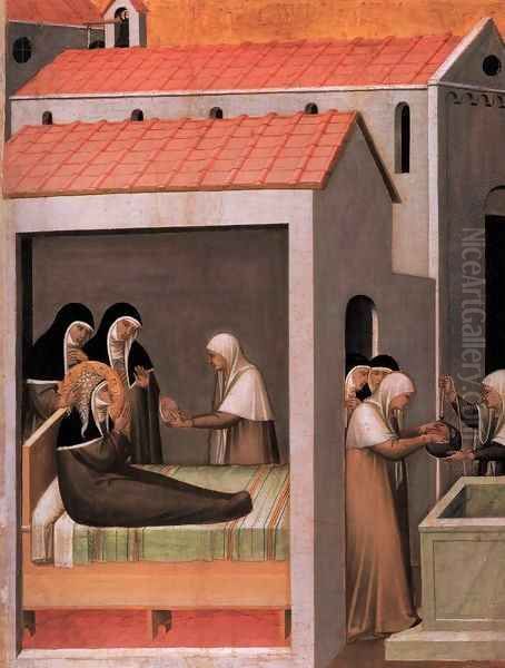 The Miracle of the Ice Oil Painting by Pietro Lorenzetti