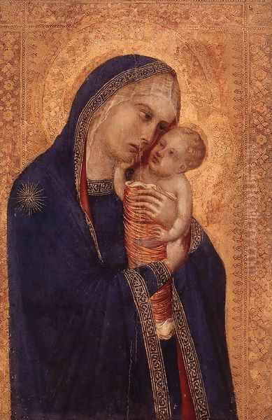 Virgin and Child Oil Painting by Pietro Lorenzetti