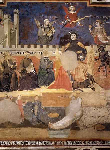 Allegory Of Bad Government (detail) Oil Painting by Ambrogio Lorenzetti