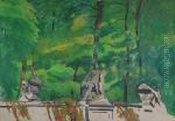 Park Oil Painting by Stanislaw Czajkowski