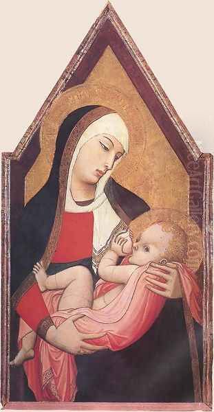 Nursing Madonna 1320-30 Oil Painting by Ambrogio Lorenzetti