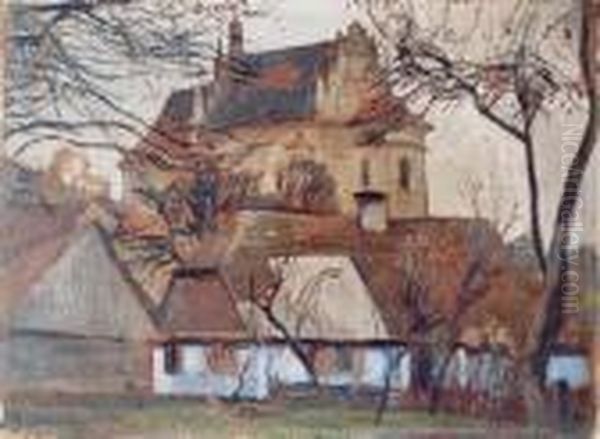 Kazimierz Nad Wisla (1920) Oil Painting by Stanislaw Czajkowski