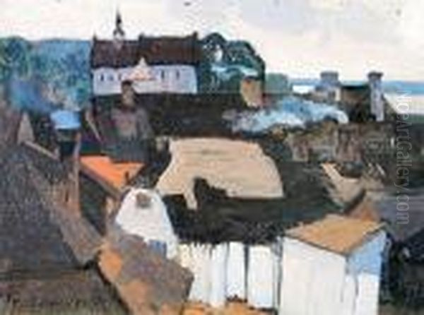 Kazimierz Nad Wisla Oil Painting by Stanislaw Czajkowski