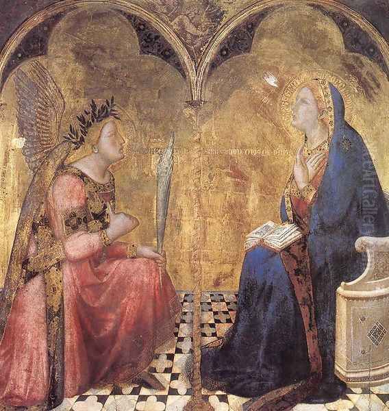 Annunciation Oil Painting by Ambrogio Lorenzetti