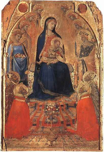 Altarpiece of St Proculus 1332 Oil Painting by Ambrogio Lorenzetti