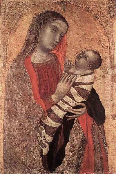 Madonna and Child 1340-45 Oil Painting by Ambrogio Lorenzetti