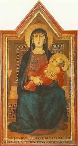 Madonna of Vico l'Abate 1319 Oil Painting by Ambrogio Lorenzetti