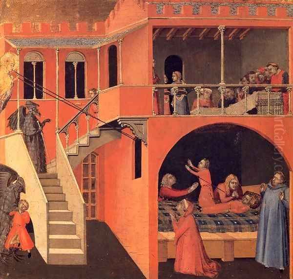 Scenes of the Life of St Nicholas Oil Painting by Ambrogio Lorenzetti