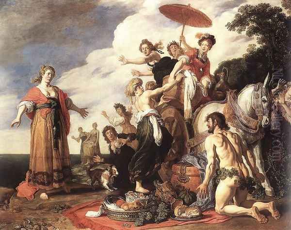 Odysseus and Nausicaa 1619 Oil Painting by Pieter Pietersz. Lastman