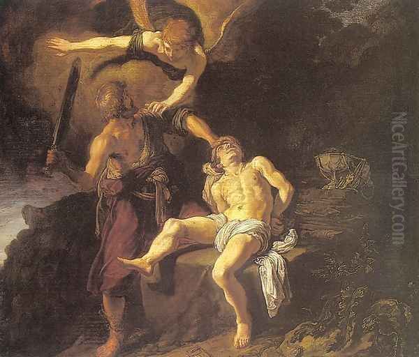 The Sacrifice of Abraham 1616 Oil Painting by Pieter Pietersz. Lastman