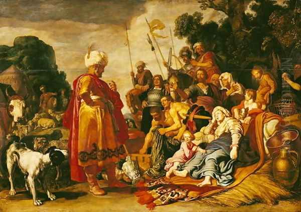 Laban Searching for the Idols Oil Painting by Pieter Pietersz. Lastman