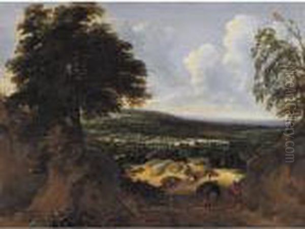 Landscape In Brabant Oil Painting by Jaques D'Arthois